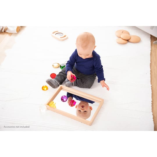 TickiT® Small Wooden Mirror Tray